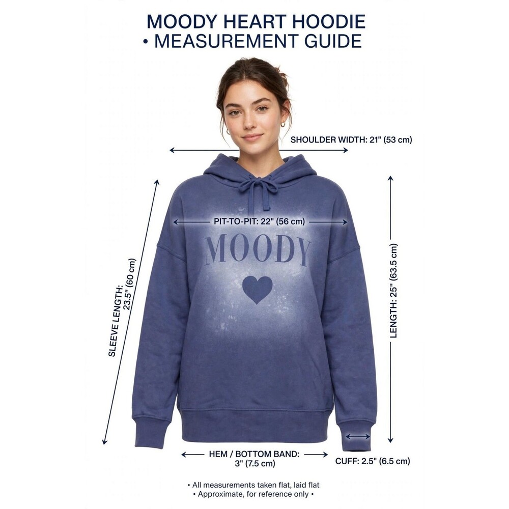 Grayson Threads The Label Moody Hoodie Size S Small Dusty Blue NWT - Oversized G